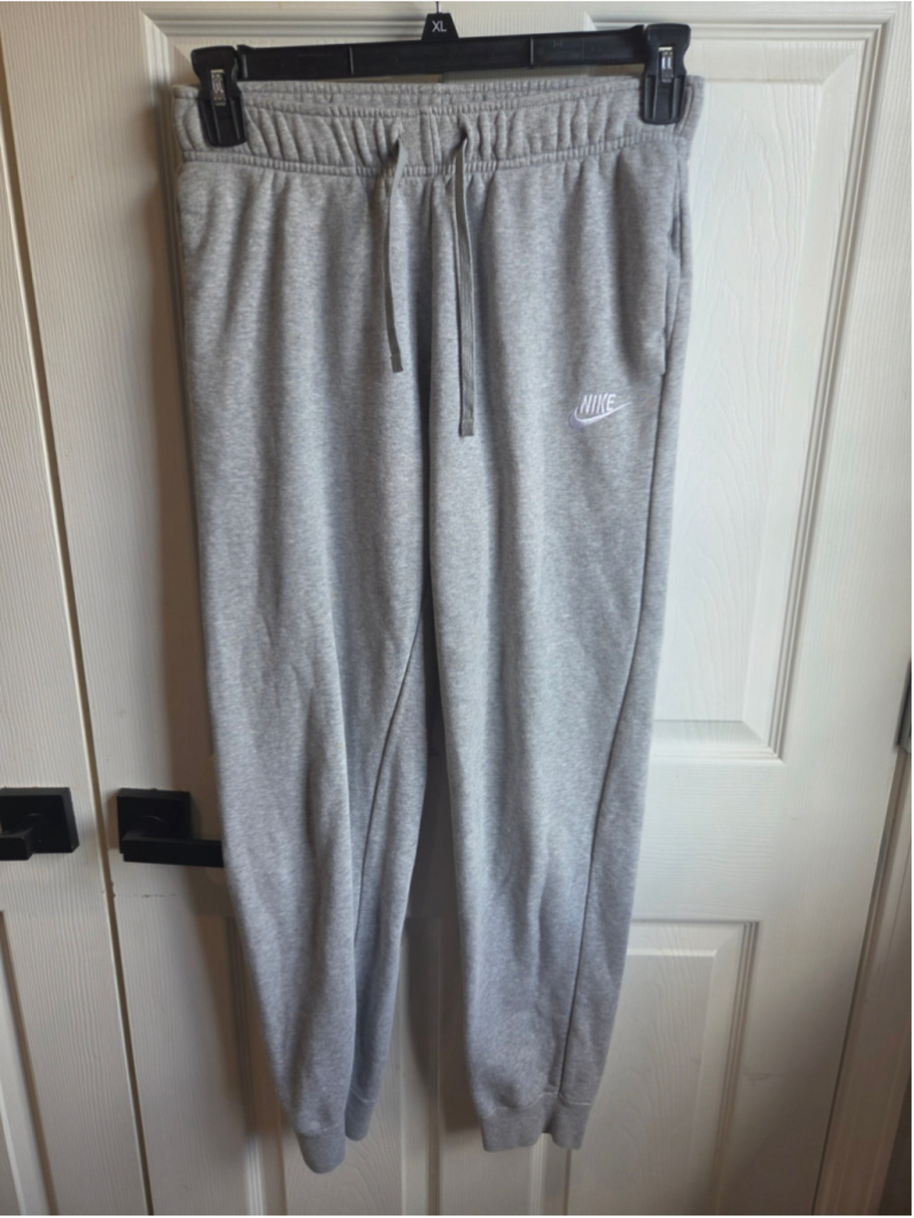 Women's Nike Jogger Sweatpants Size S Grey White
